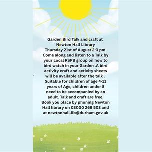 Information poster showing details of the event