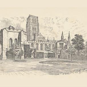 Durham Cathedral from the The College by W D Footitt
