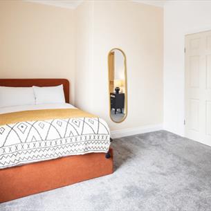 Double bedroom at Milbanke House, Seaham