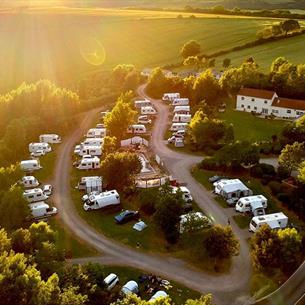 Drone image of the camping site