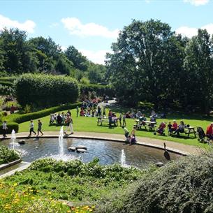 Fountains at Durham University Botanic Garden