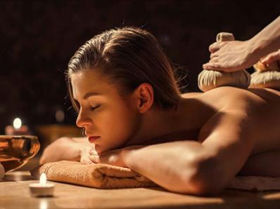 Women getting a spa treatment