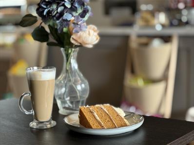 Coffee and cake at Ushaw Café