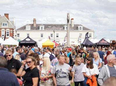 Crowds of people at Seaham Food Festival