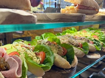 A selection of sandwiches and baguettes at Vennels Cafe in Durham City