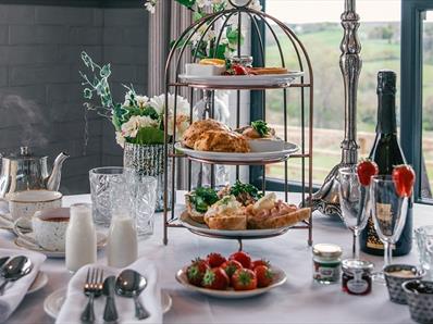 Afternoon Tea: A selection of delicious sandwiches and treats at South Causey Inn.