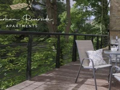 Durham Riverside Apartments, chairs sat on a balcony
