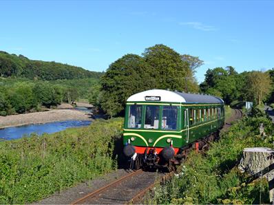 A train at The Weardale Railway