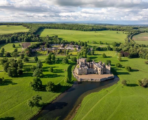 Drone image of Raby Castle