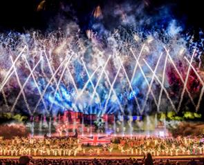 The firework finale at Kynren