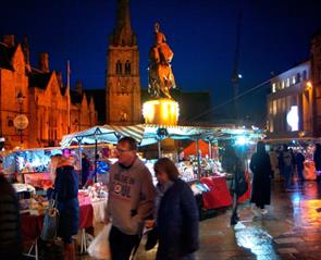 People at the Christmas market in Durham