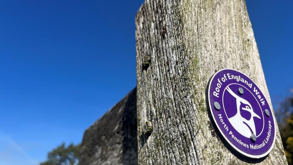 Roof of England Walk waymark