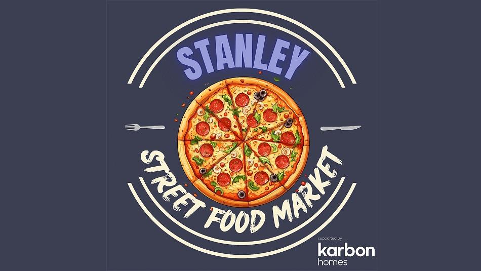 Stanley Street Food Market logo includes image of a pizza