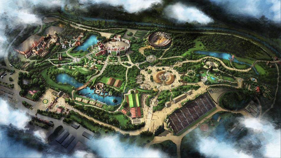 Birdseye view of The Storied Lands.
