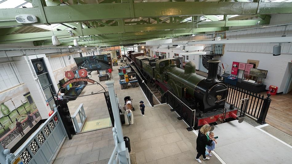 Visitors viewing a locomotive at Hopetown Darlington