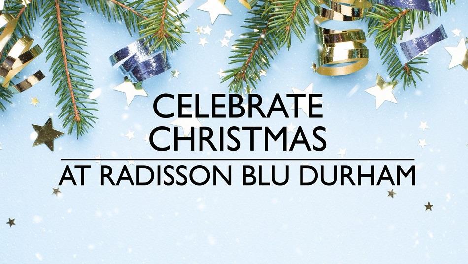 Christmas at Radisson Blu Hotel, image of stars, Christmas decorations and fir tree branches.