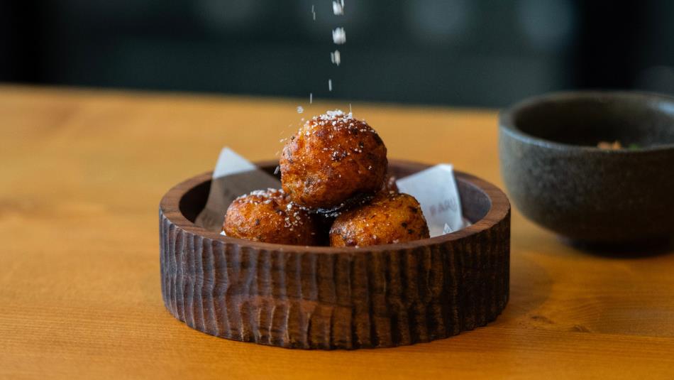 A meal from the tasting menu at Faru - fine dining