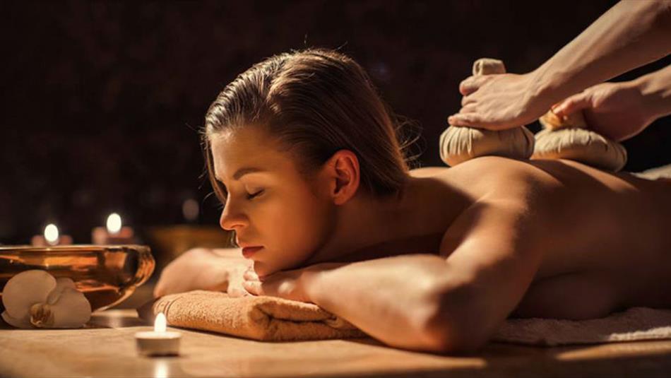 Women getting a spa treatment