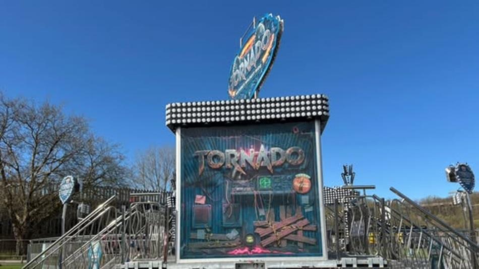 The Tornado ride at the Durham Easter Fun Fair.