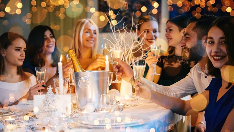 A group of women enjoying a Christmas party night at the Radisson Blu