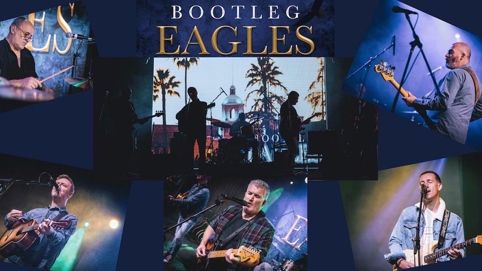 montage of photos of musicians in Bootleg Eagles