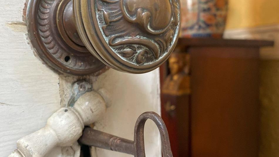 Behind the Scenes Tours Raby Castle.  Door knob and key