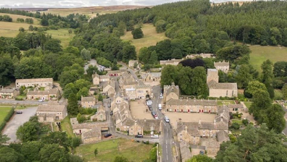 Aerial view of the village of Blanchland