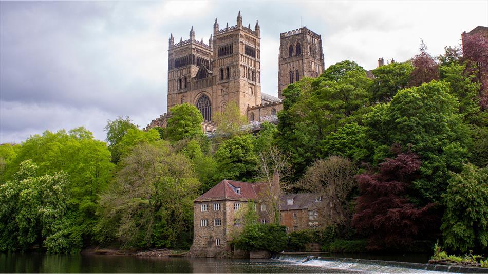 View of Durham Cathedral from Durham Riverbank.