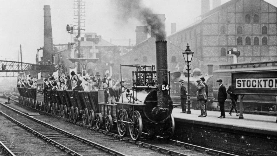 People boarding a team train