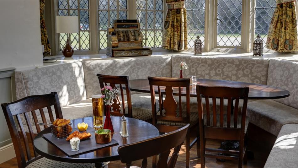 A table in a restaurant