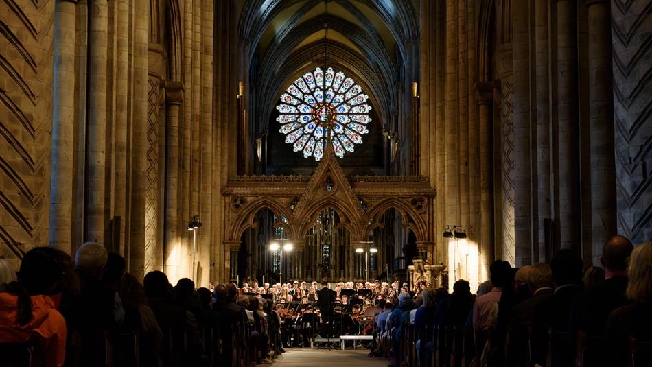 A performance at Durham Cathedral