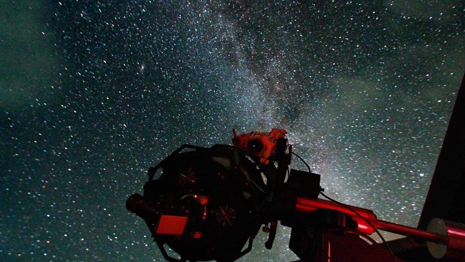 The Milky Way above Grassholme Observatory
