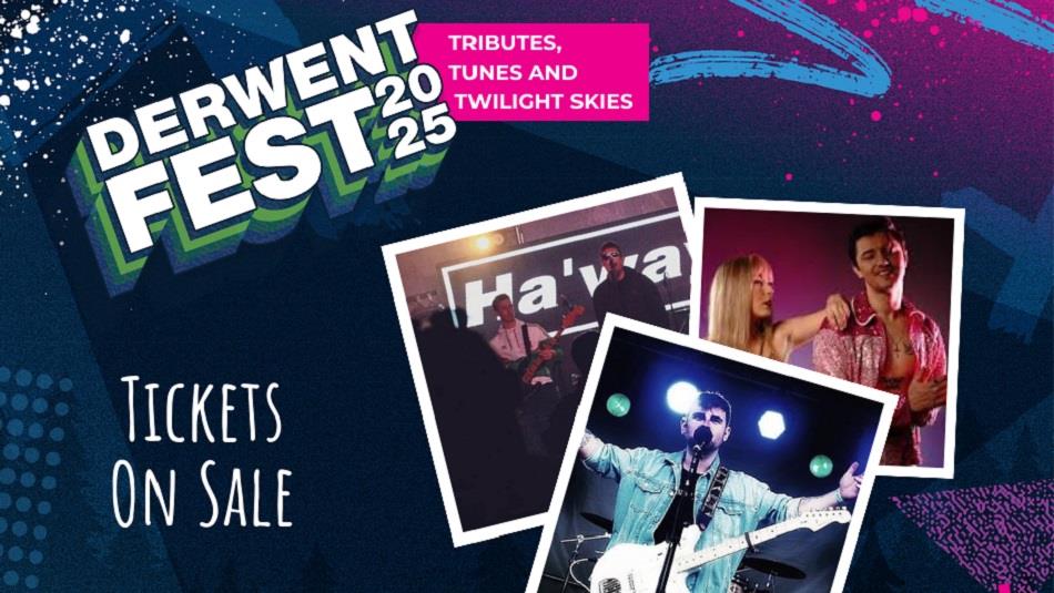 Derwent Fest 2025 poster displaying some of the acts