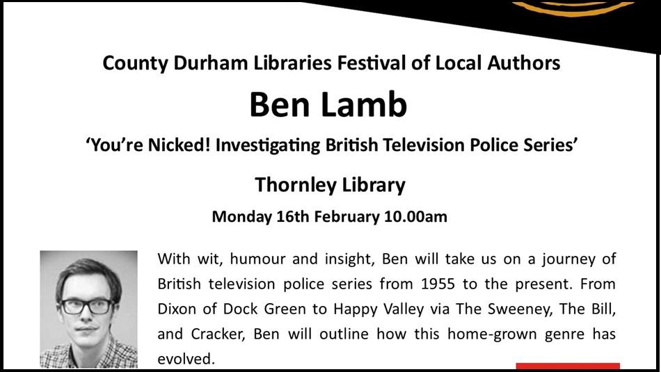 County Durham Libraries, Festival of Local Authors - Ben Lamb