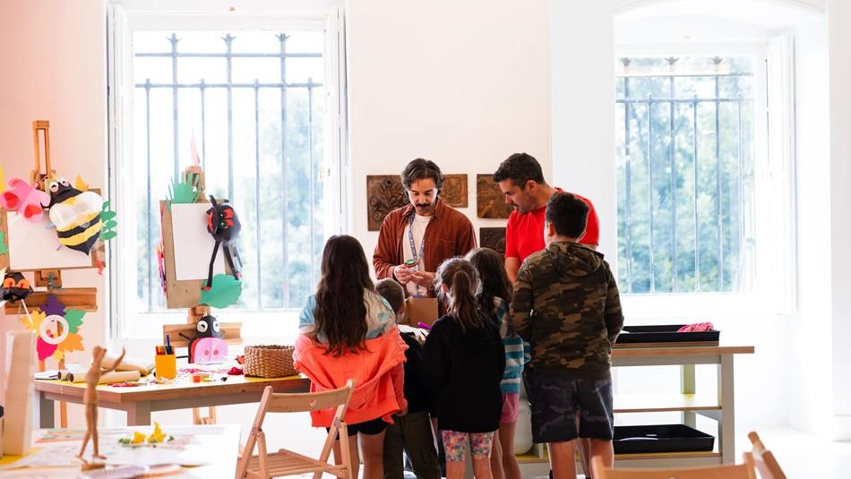 Children attending an event at The Bowes Museum.