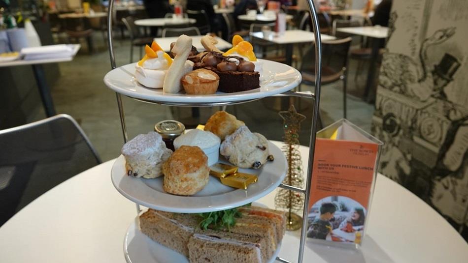 Afternoon Tea stand, with scones, sandwiches and cakes