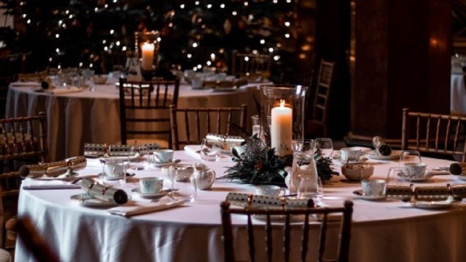 A table set for Festive Afternoon Tea at Raby Castle