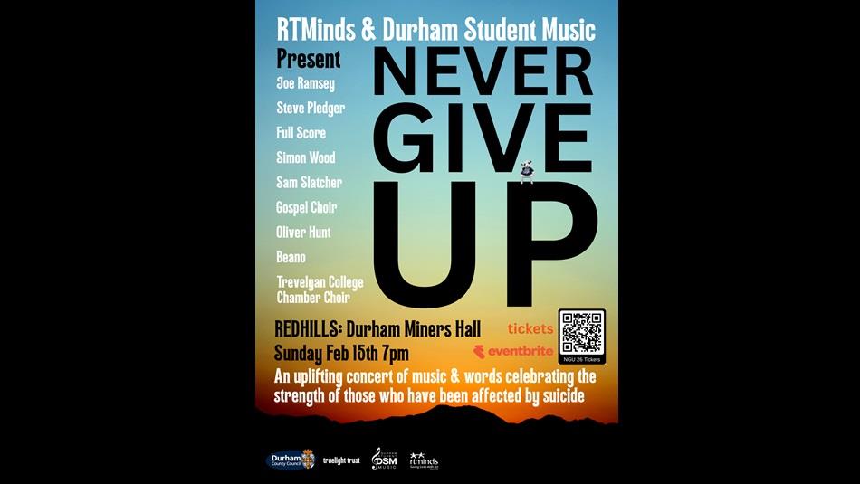 Never give up advertising poster.