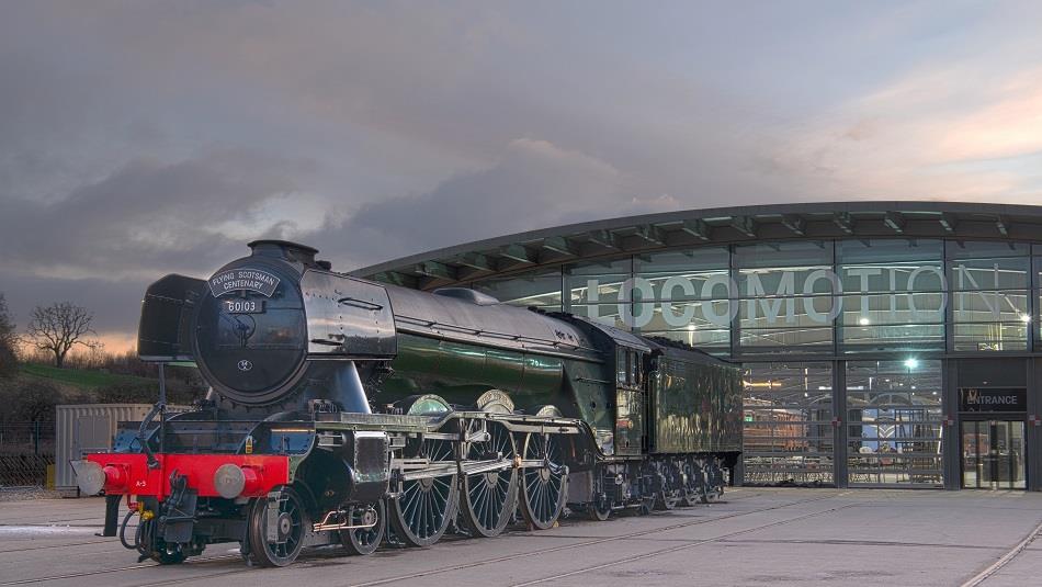Flying Scotsman at Locomotion Winter 2023 - Science Museum Group