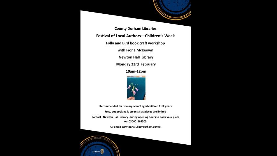 Poster showing details of the event