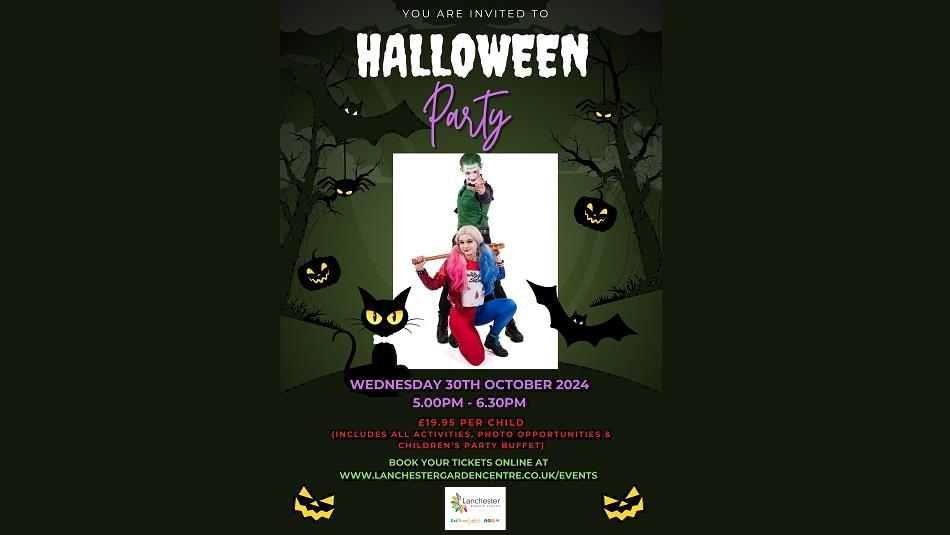 Poster advertising the Halloween Party