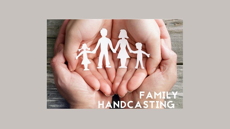 hands holding a family paper chain