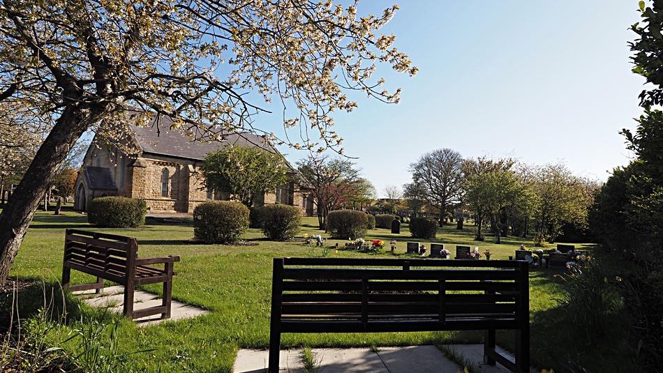 External view of Holy Trinity Church, Wingate
Image of the grounds surrounding the church