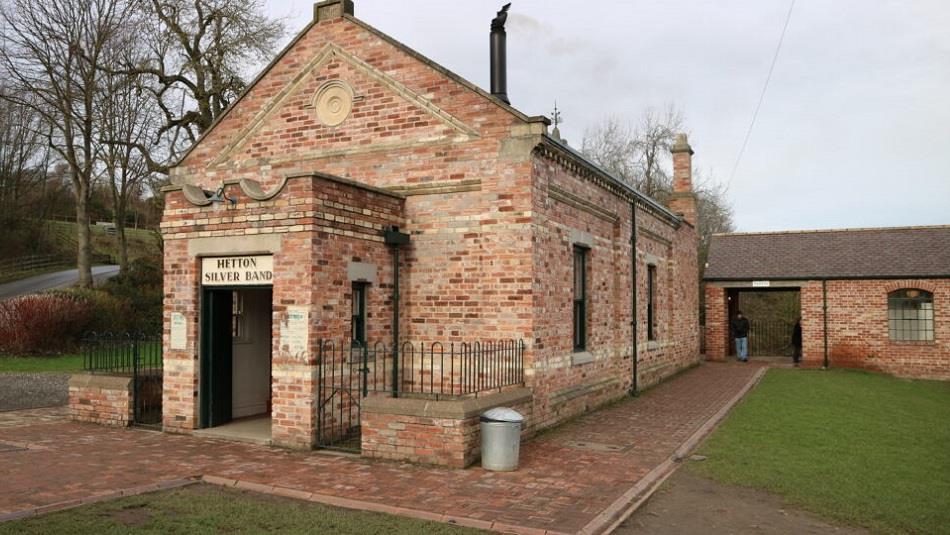 1900s Pit Village band hall at Beamish Museum