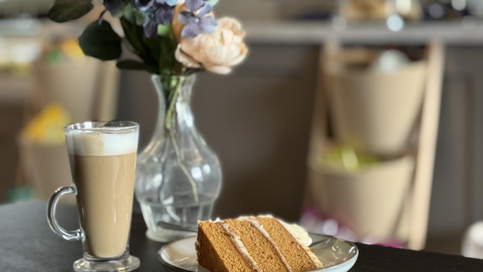 Coffee and cake at Ushaw Café