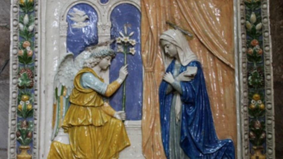 Marian ceramic plaque