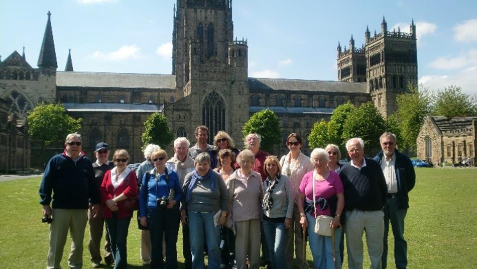 Group outside Durham Cathedral