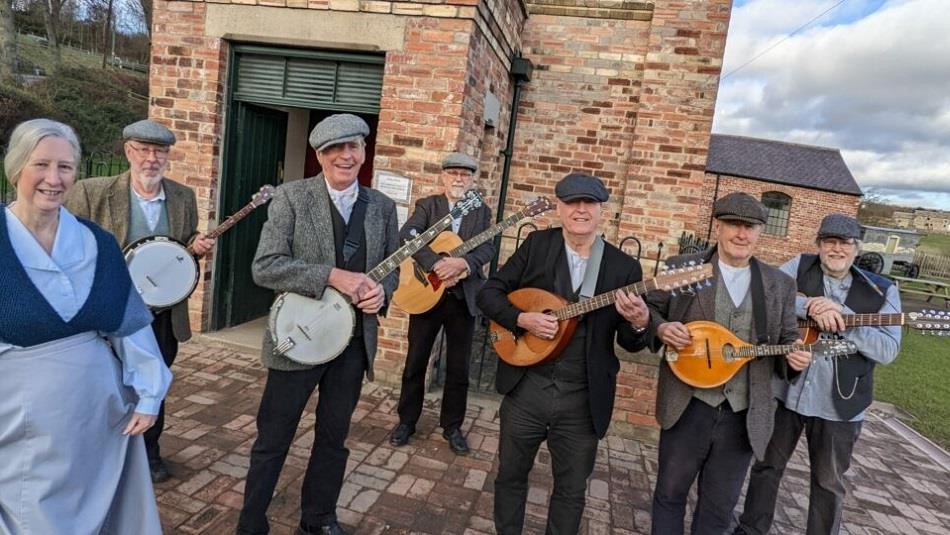 Image of a group of folk musicians at Beamish, The Living Museum of The North.