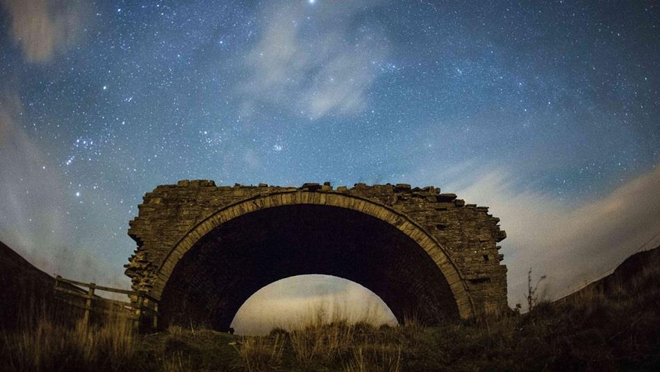 Rookhope Arch on a starry night, photograph by Cain Scrimgeour