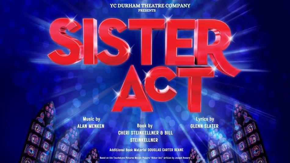 Sister Act written in red on an advertising poster